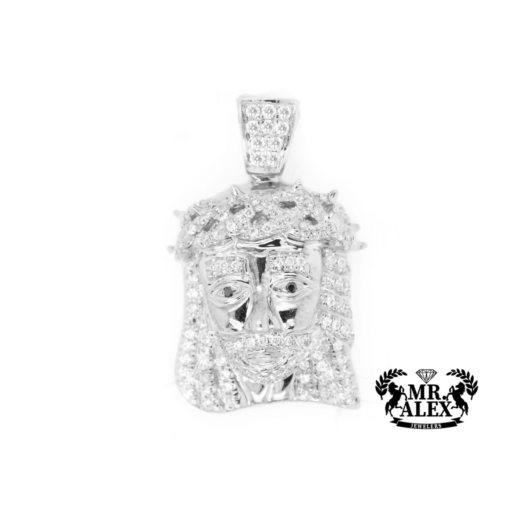 10K Gold Jesus Diamond Pendant with 0.68 ct - Mr. Alex Jewelry