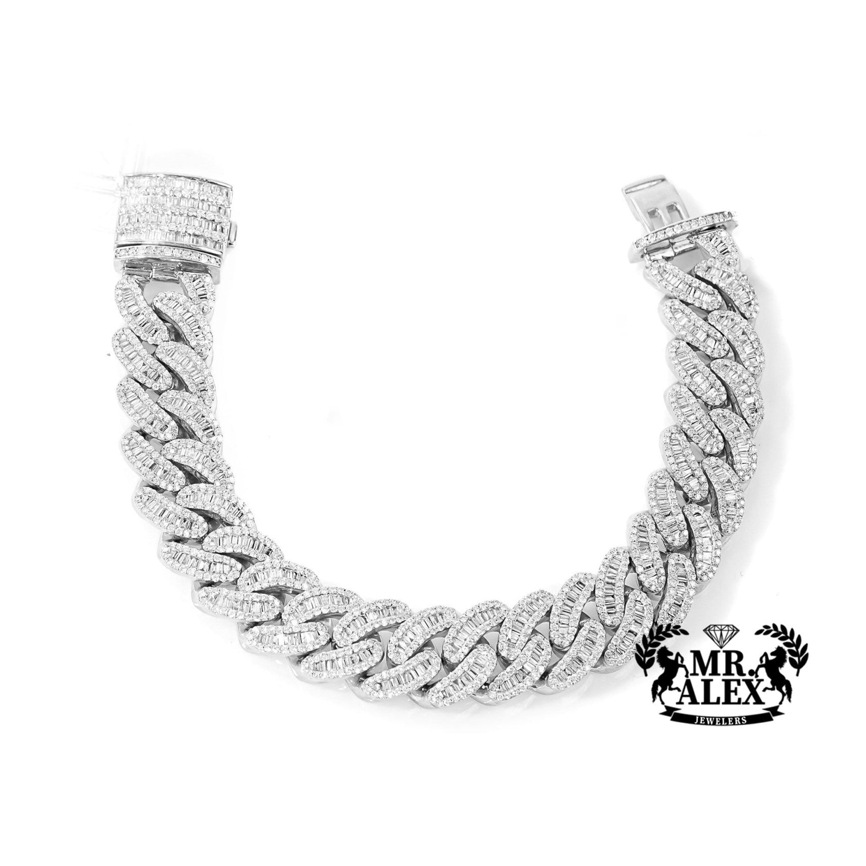 10k Gold Luxe Cuban Link Diamond Bracelet 11.5mm 6.45ct - Mr. Alex Jewelry