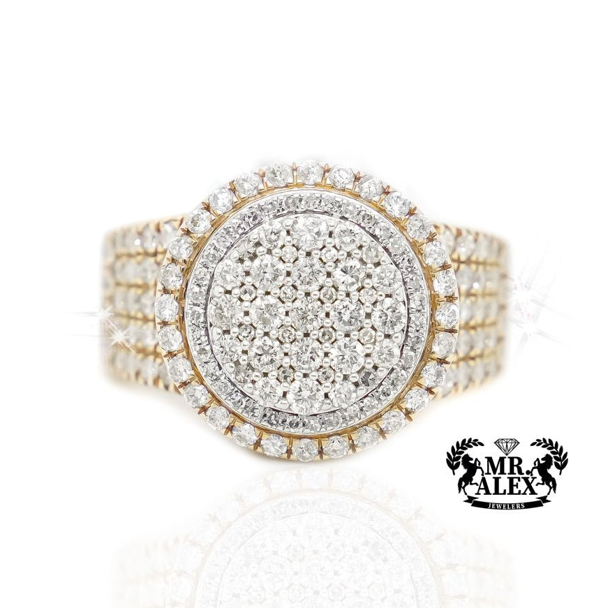 10k Halo Sparkle Diamond Ring 2.75 ct - Mr. Alex Jewelry