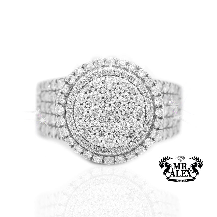 10k Halo Sparkle Diamond Ring 2.75 ct - Mr. Alex Jewelry