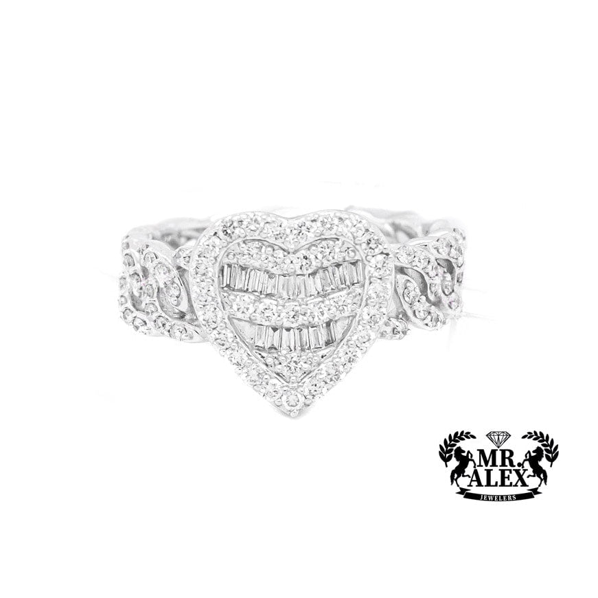 10K Heart Shaped Diamond Ring 0.80ct - Mr. Alex Jewelry