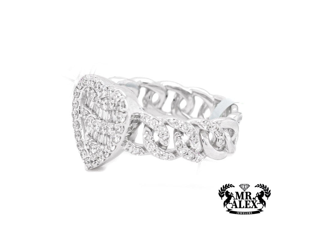 10K Heart Shaped Diamond Ring 0.80ct - Mr. Alex Jewelry