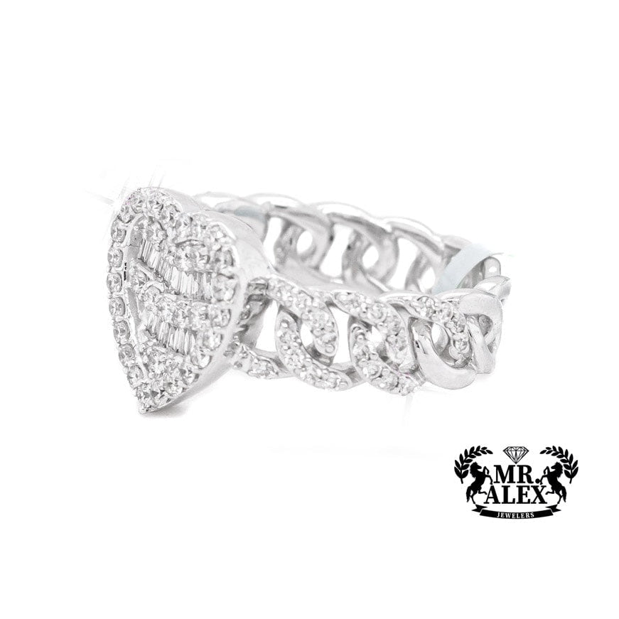 10K Heart Shaped Diamond Ring 0.80ct - Mr. Alex Jewelry