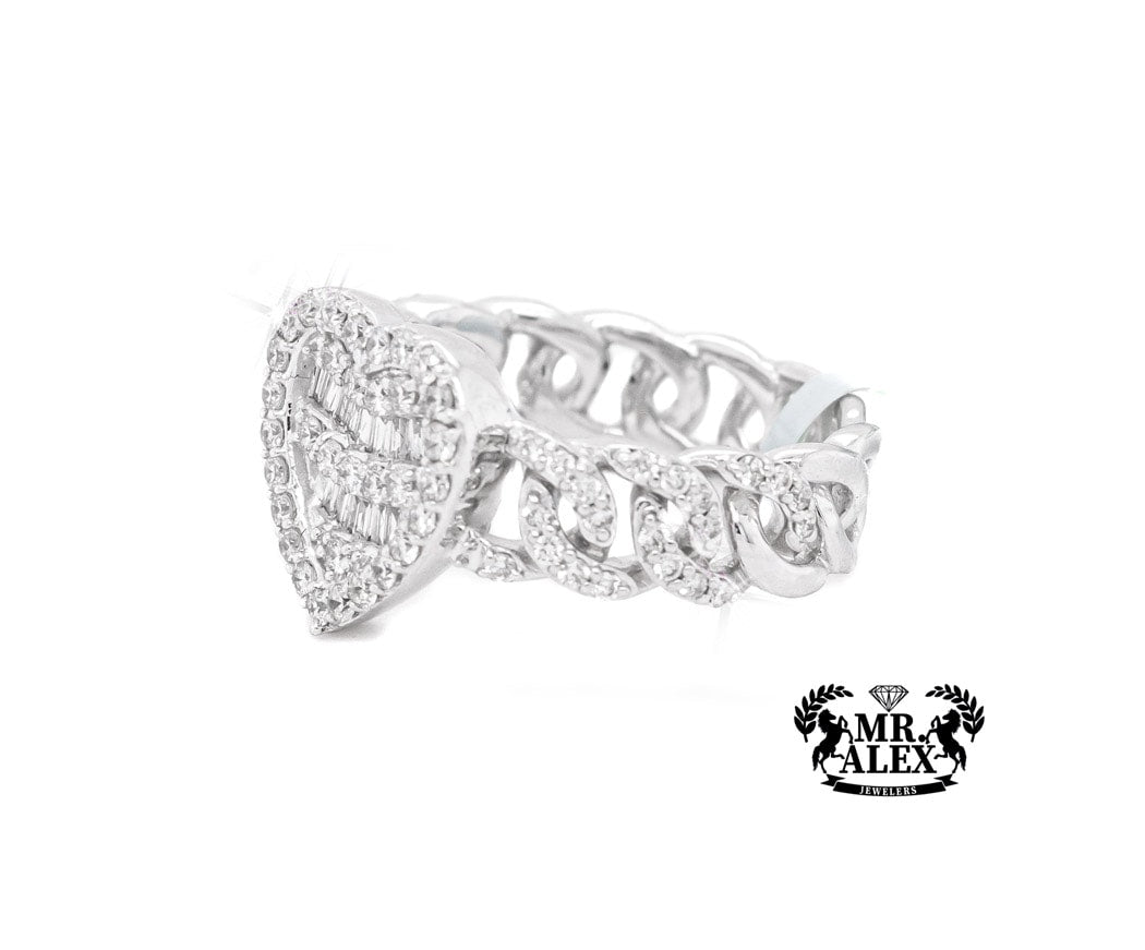 10K Heart Shaped Diamond Ring 0.80ct - Mr. Alex Jewelry