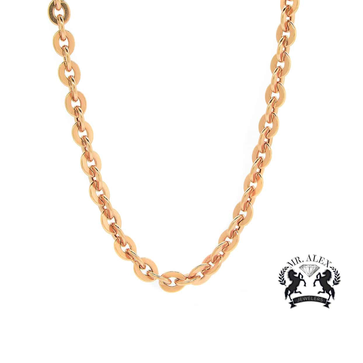 10K Hollow Chain Mariner Link Rose Gold 5.0 mm - Mr. Alex Jewelry