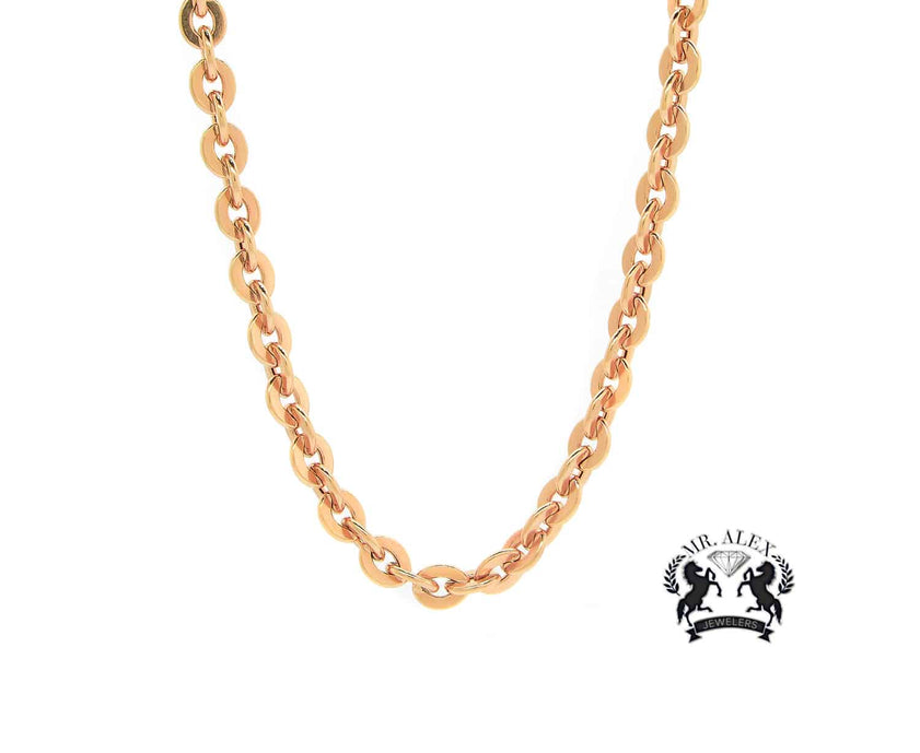 10K Hollow Chain Mariner Link Rose Gold 5.0 mm - Mr. Alex Jewelry