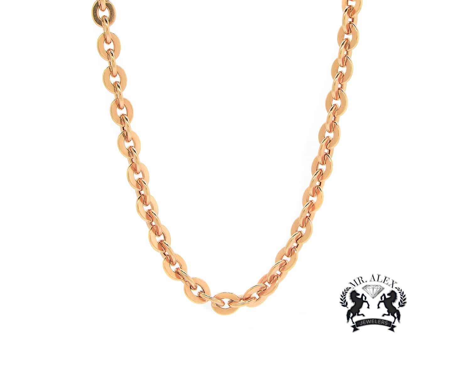 10K Hollow Chain Mariner Link Rose Gold 5.0 mm - Mr. Alex Jewelry