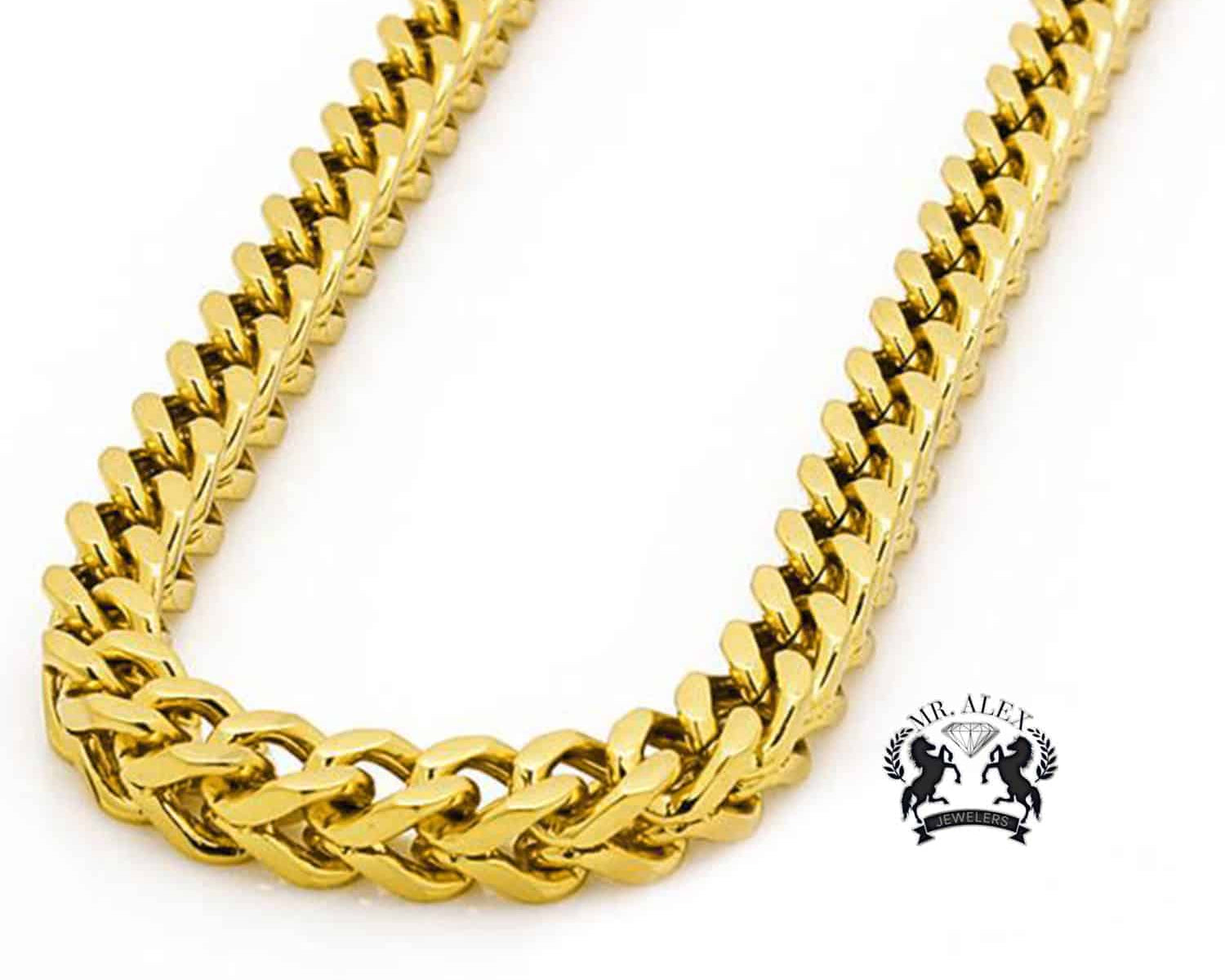 10K Hollow Franco Chain Yellow Gold - Mr. Alex Jewelry