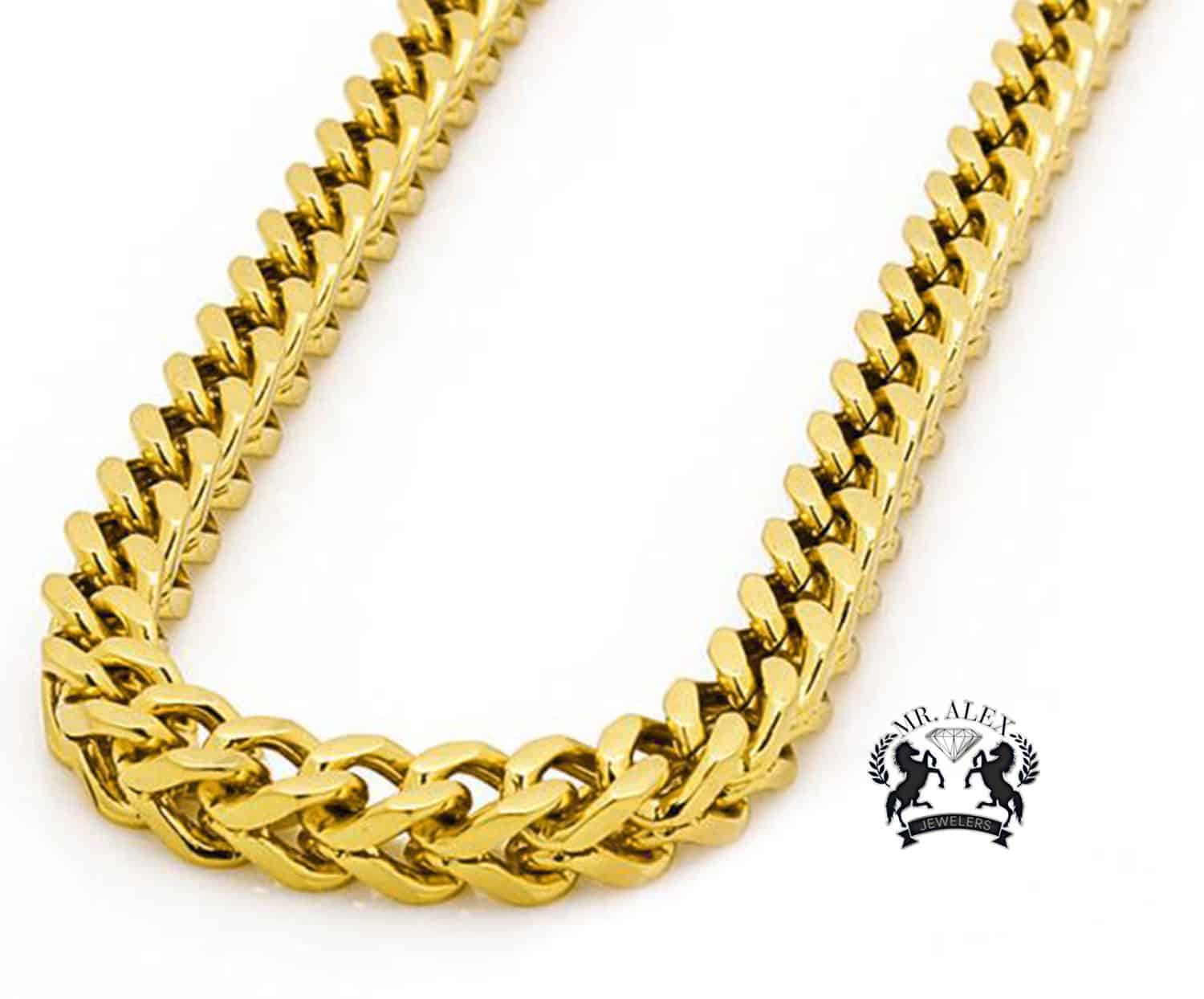 10K Hollow Franco Chain Yellow Gold - Mr. Alex Jewelry