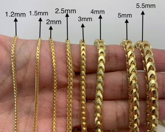 10K Hollow Franco Chain Yellow Gold - Mr. Alex Jewelry