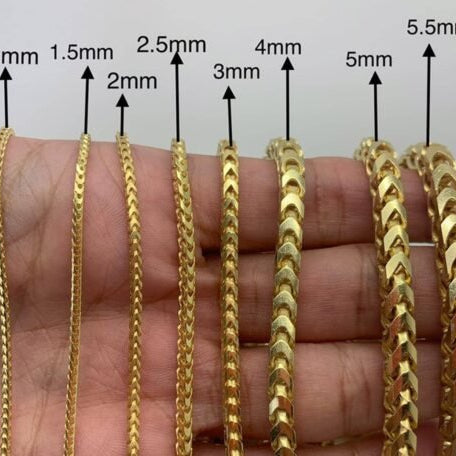 10K Hollow Franco Chain Yellow Gold - Mr. Alex Jewelry