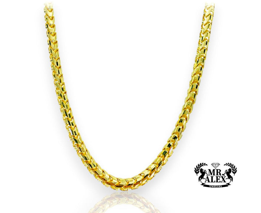 10K Hollow Franco Chain Yellow Gold - Mr. Alex Jewelry