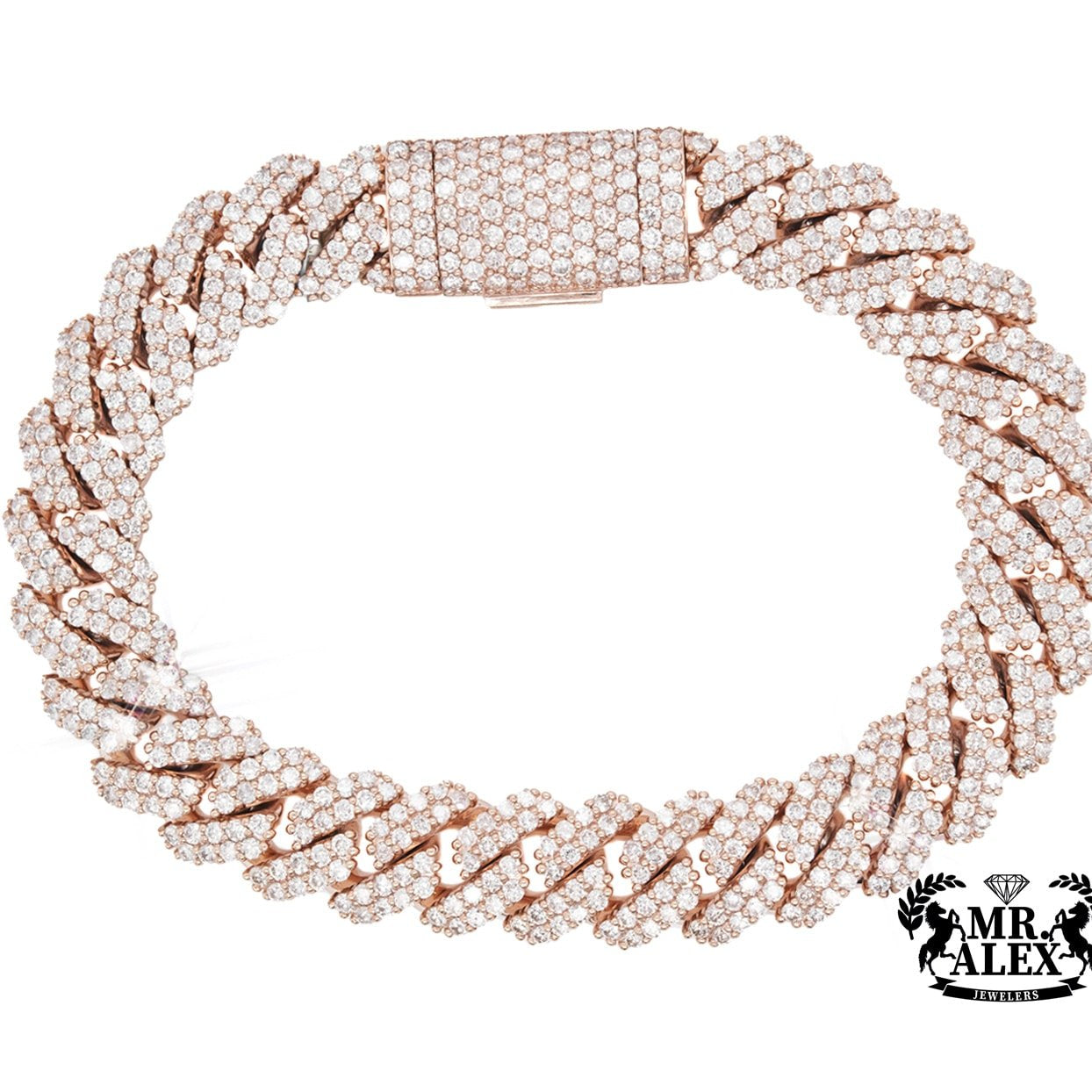 10K Luxury Miami Cuban Bracelet 11.42ct - Mr. Alex Jewelry