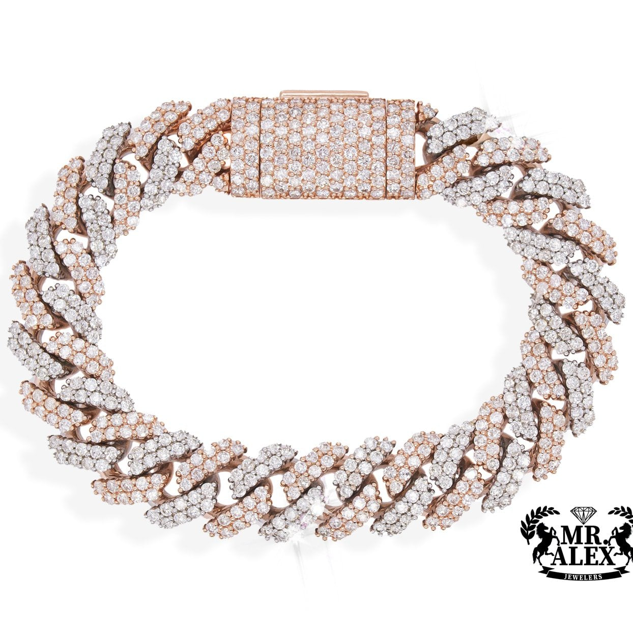10K Luxury Miami Cuban Bracelet 12.97ct - Mr. Alex Jewelry