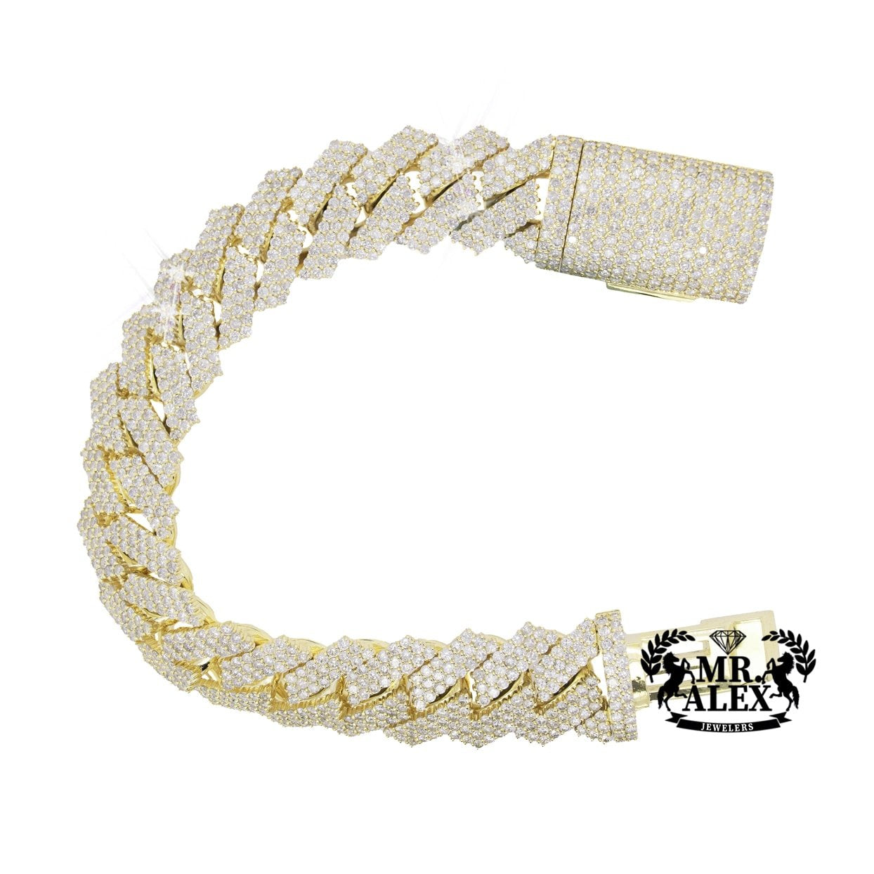 10K Luxury Miami Cuban Bracelet 24.15ct - Mr. Alex Jewelry