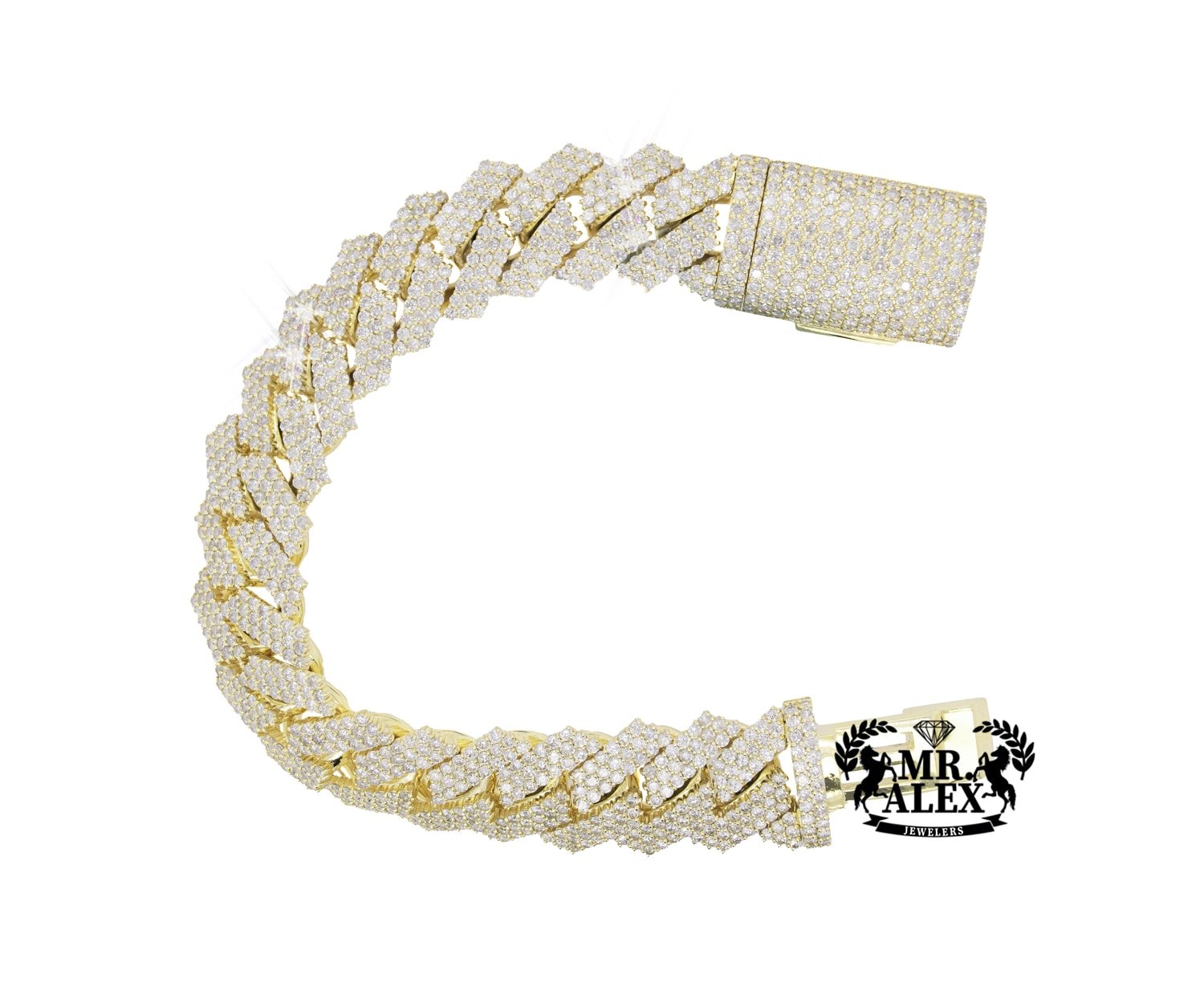 10K Luxury Miami Cuban Bracelet 24.15ct - Mr. Alex Jewelry
