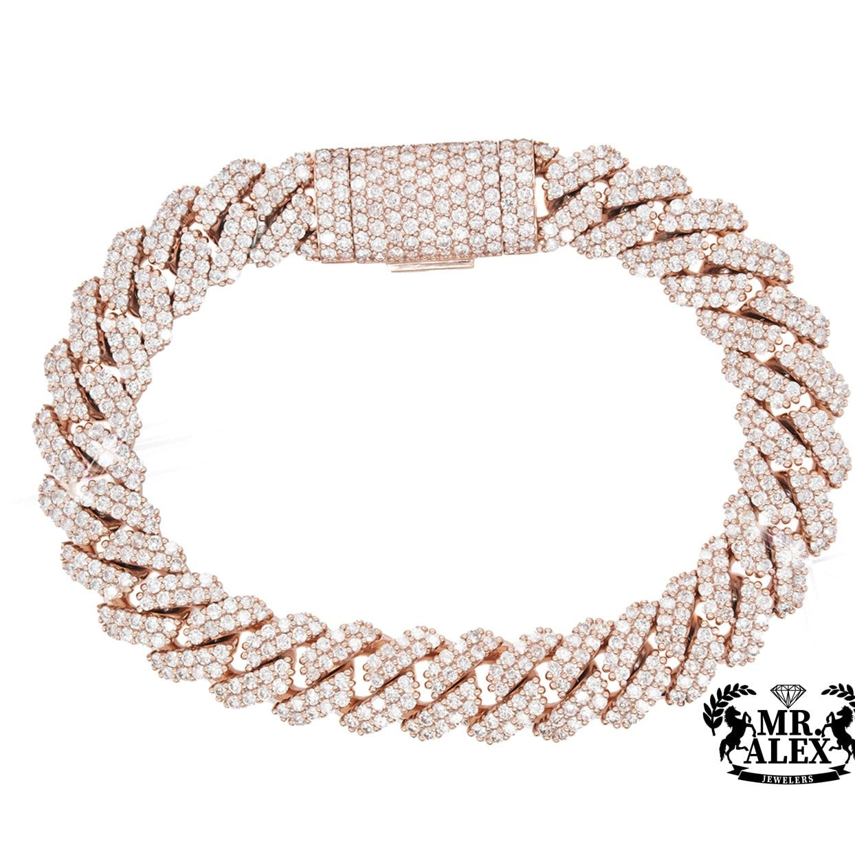 10K Luxury Miami Cuban Bracelet 7.65ct 11mm - Mr. Alex Jewelry