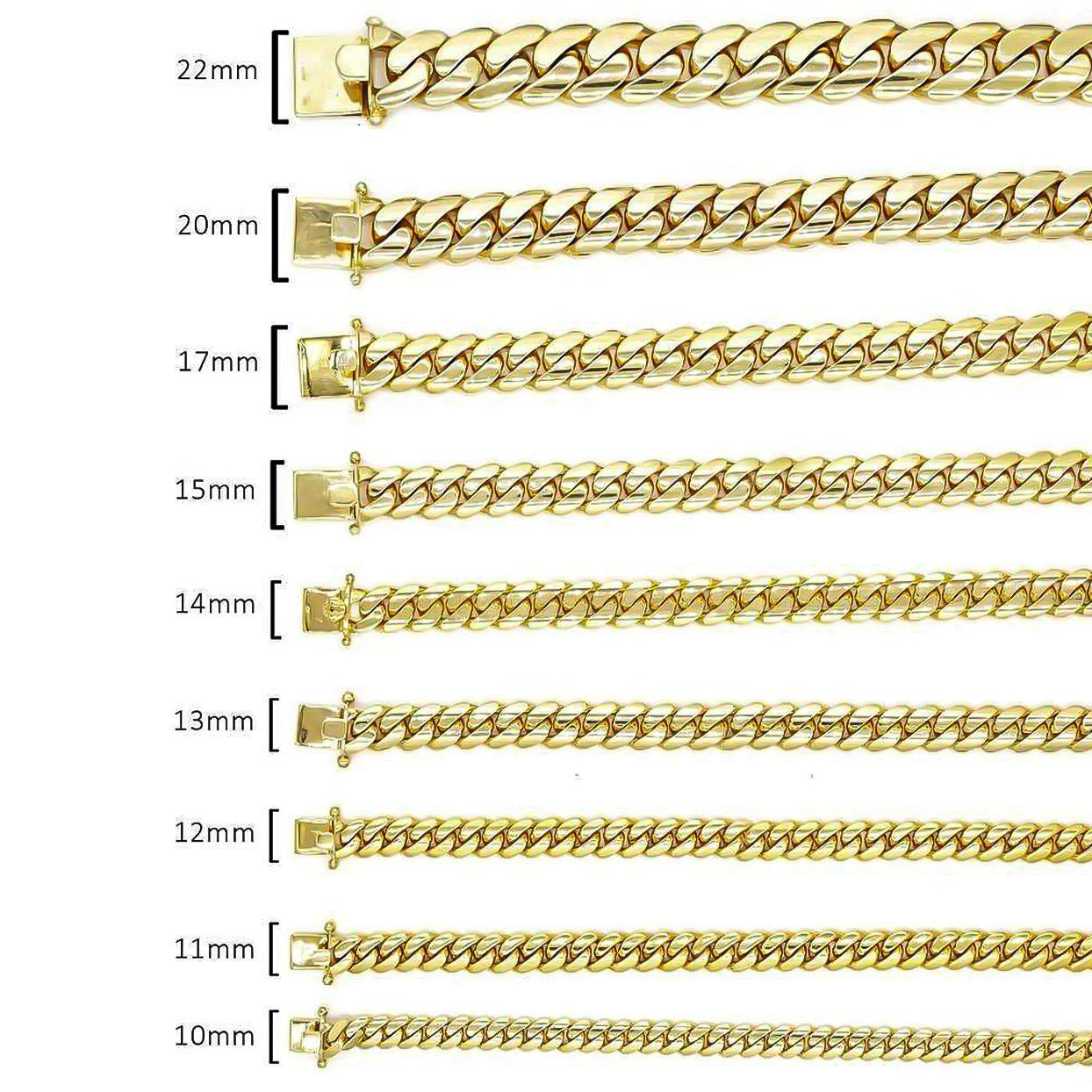 10k Miami Cuban Link Solid Gold Chain - Mr. Alex Jewelry