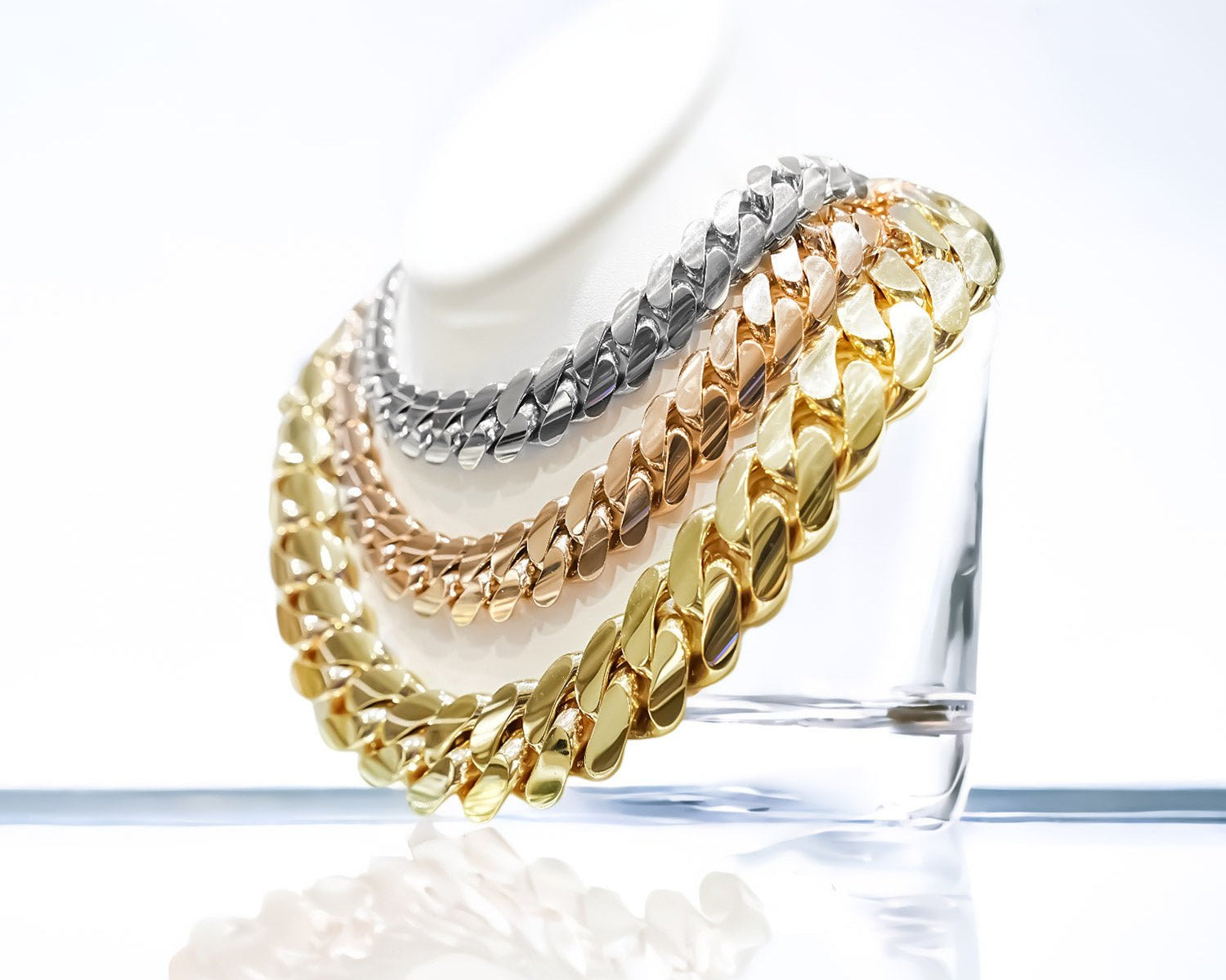 10k Miami Cuban Link Solid Gold Chain Necklaces Alex Jewelry