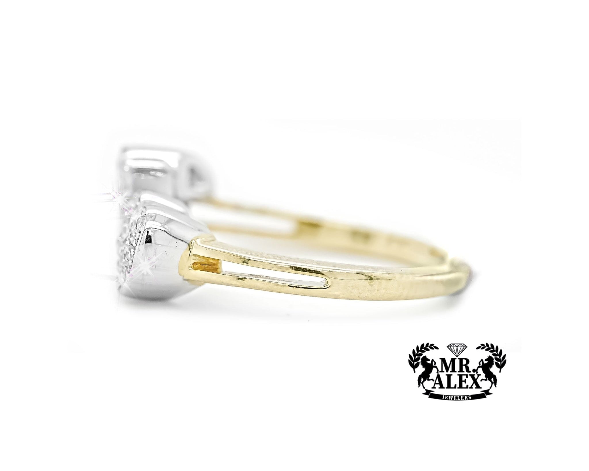 10k Personalized Love Letter Diamond Ring 0.25ct - Mr. Alex Jewelry