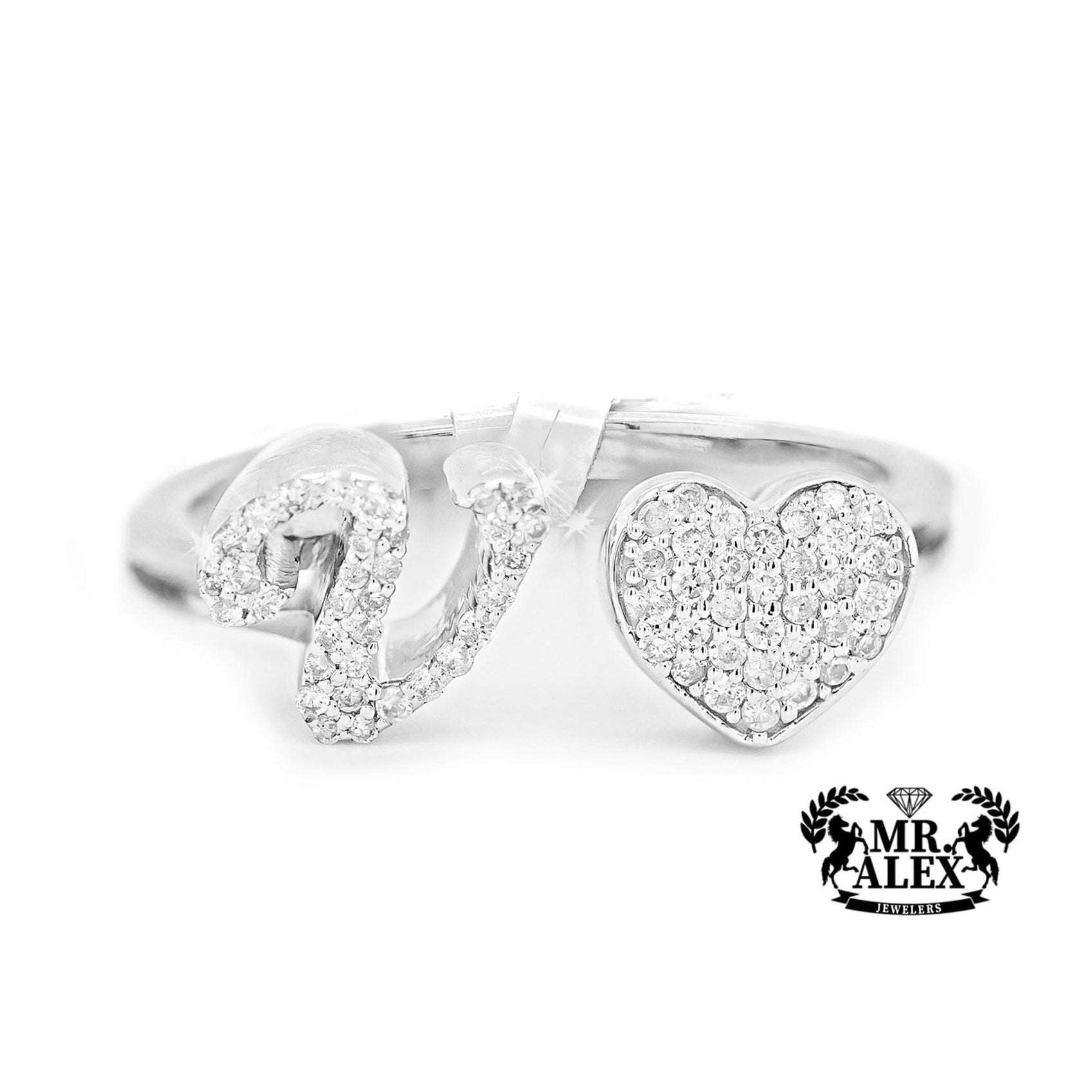 10k Personalized Love Letter Diamond Ring 0.25ct - Mr. Alex Jewelry