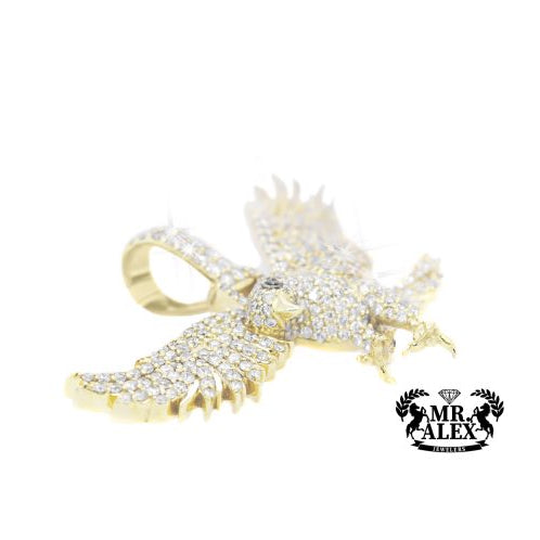 10K Round Diamond Eagle Pendant 2.70ct - Mr. Alex Jewelry