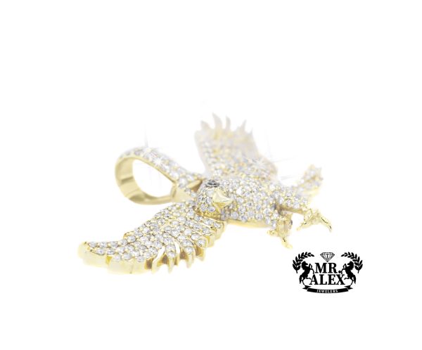 10K Round Diamond Eagle Pendant 2.70ct - Mr. Alex Jewelry