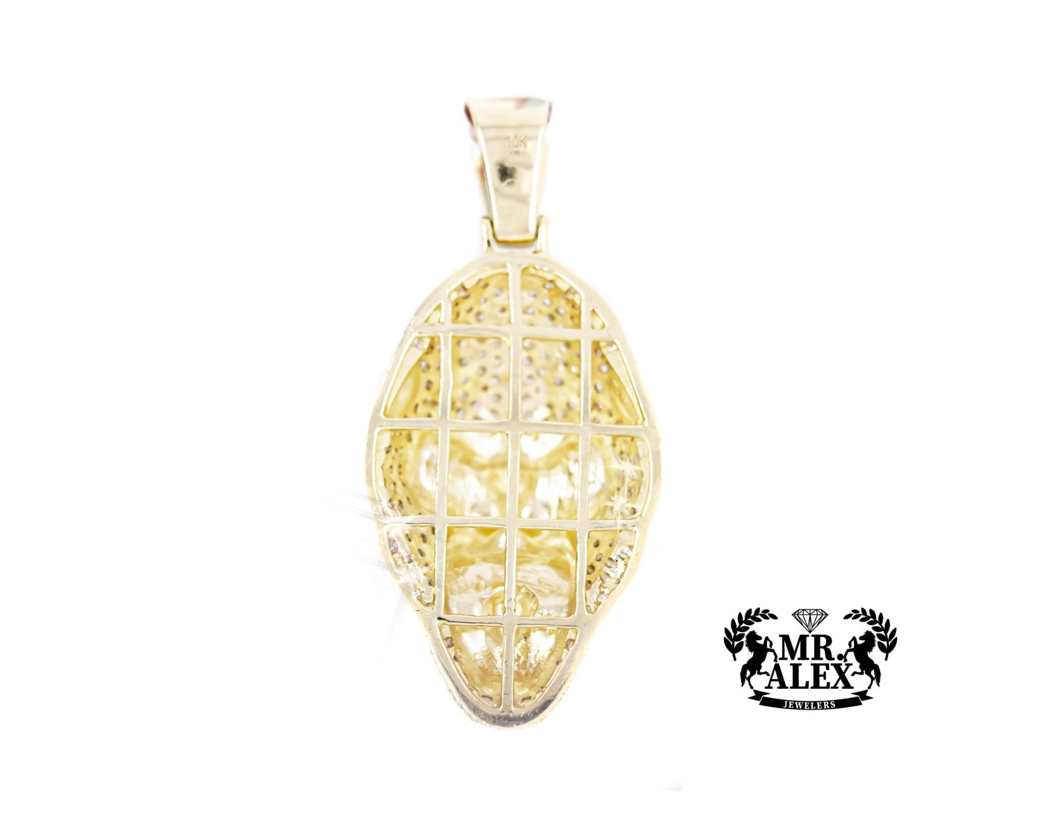 10K Round Diamond Gorilla Face Pendant 1.60ct - Mr. Alex Jewelry