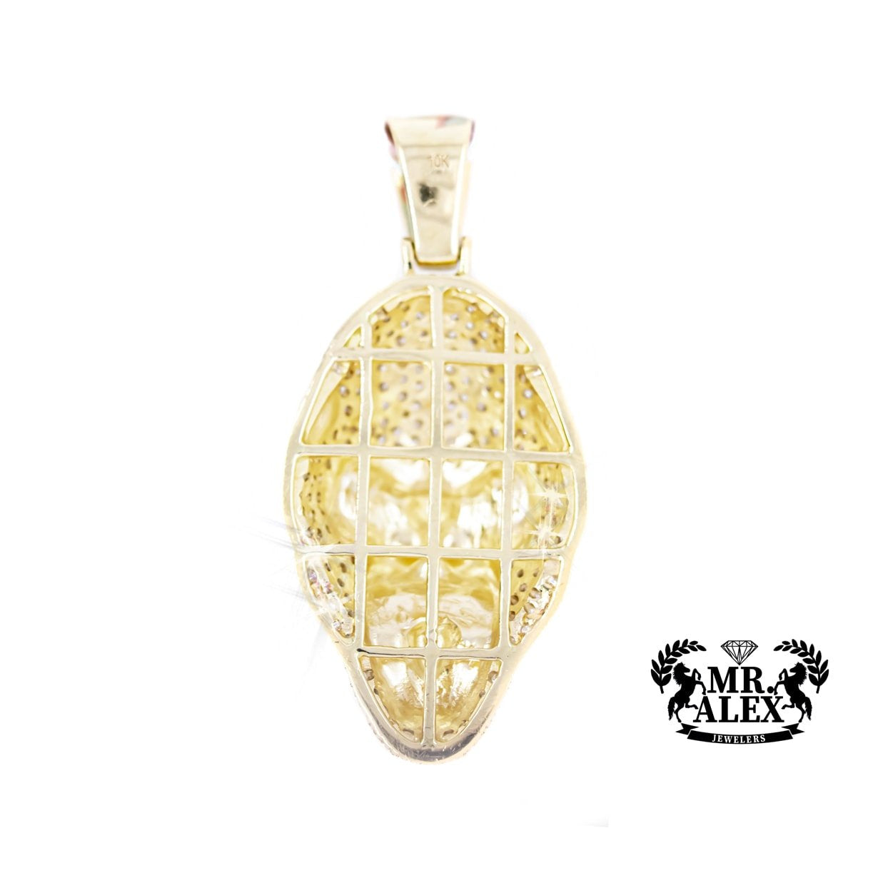 10K Round Diamond Gorilla Face Pendant 1.60ct - Mr. Alex Jewelry