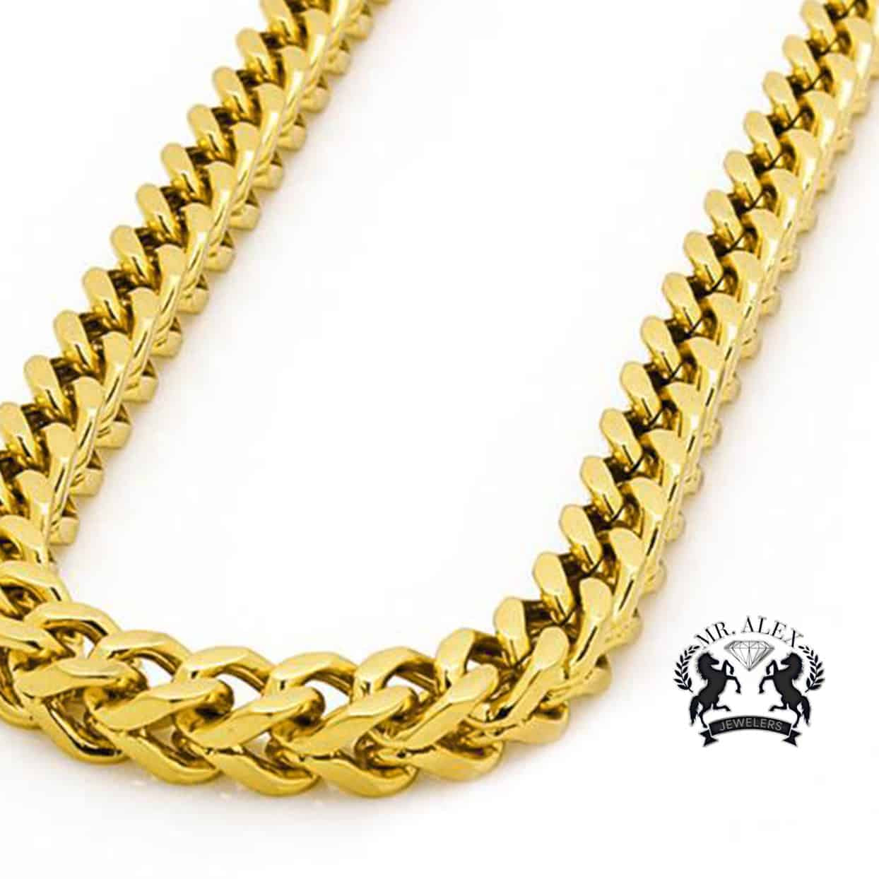 10K Solid Franco Chain Yellow Gold - Mr. Alex Jewelry