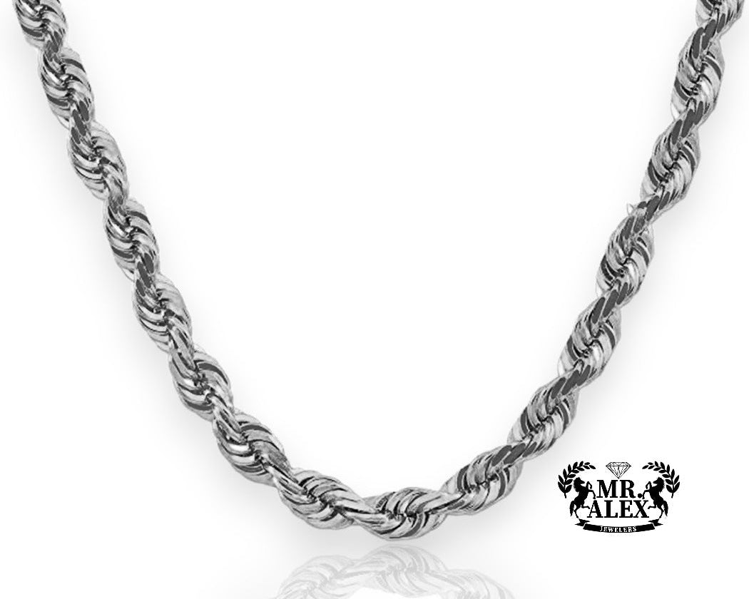 10K Solid Gold Rope Chain 2.5mm - Mr. Alex Jewelry