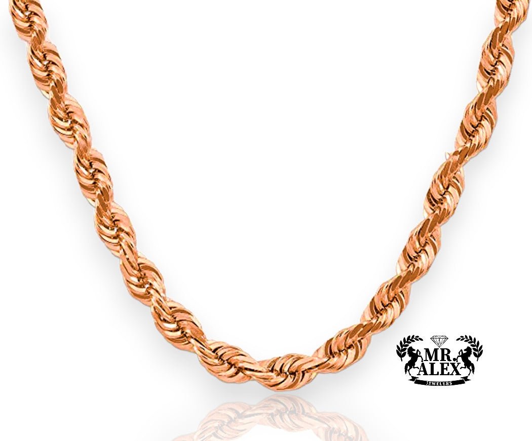 10k solid gold store rope chain 6mm