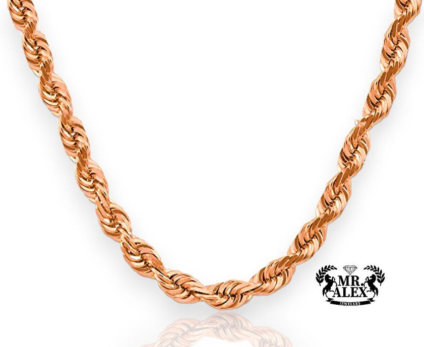 10K Solid Gold Rope Chain 2.5mm - Mr. Alex Jewelry