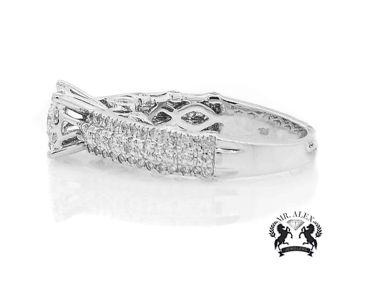 14K 3 Row Band Diamond Ring 1.24ct - Mr. Alex Jewelry