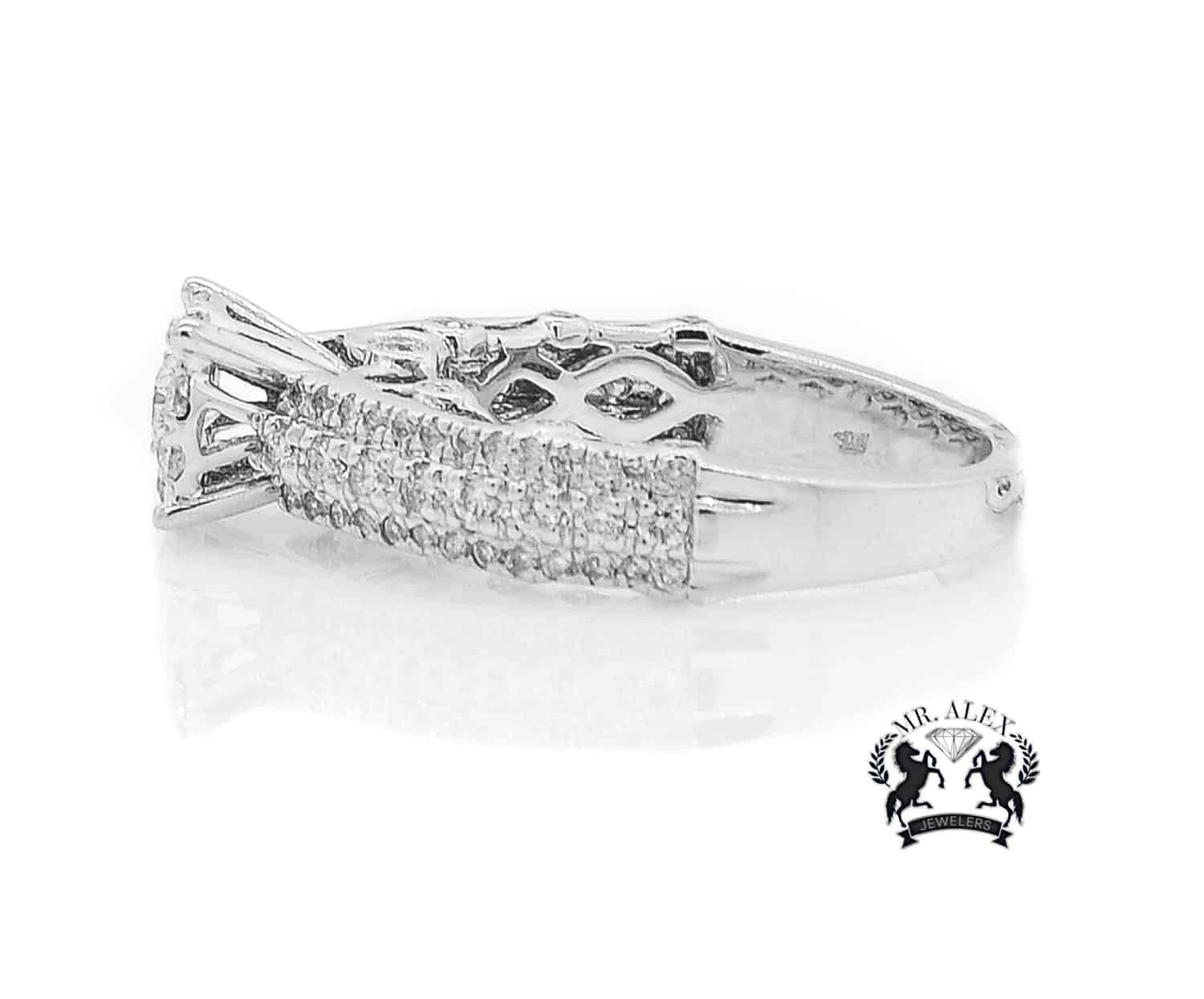 14K 3 Row Band Diamond Ring 1.24ct - Mr. Alex Jewelry