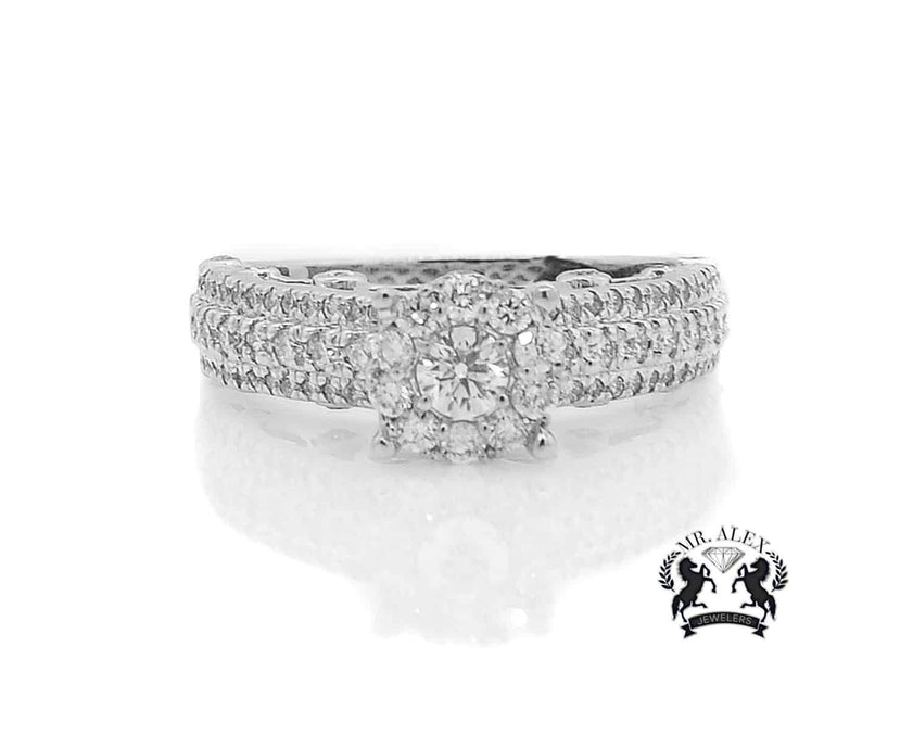 14K 3 Row Band Diamond Ring 1.24ct - Mr. Alex Jewelry