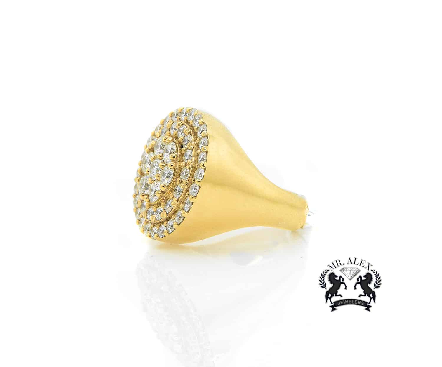 14K Big Diamond Ring 4.50ct - Mr. Alex Jewelry