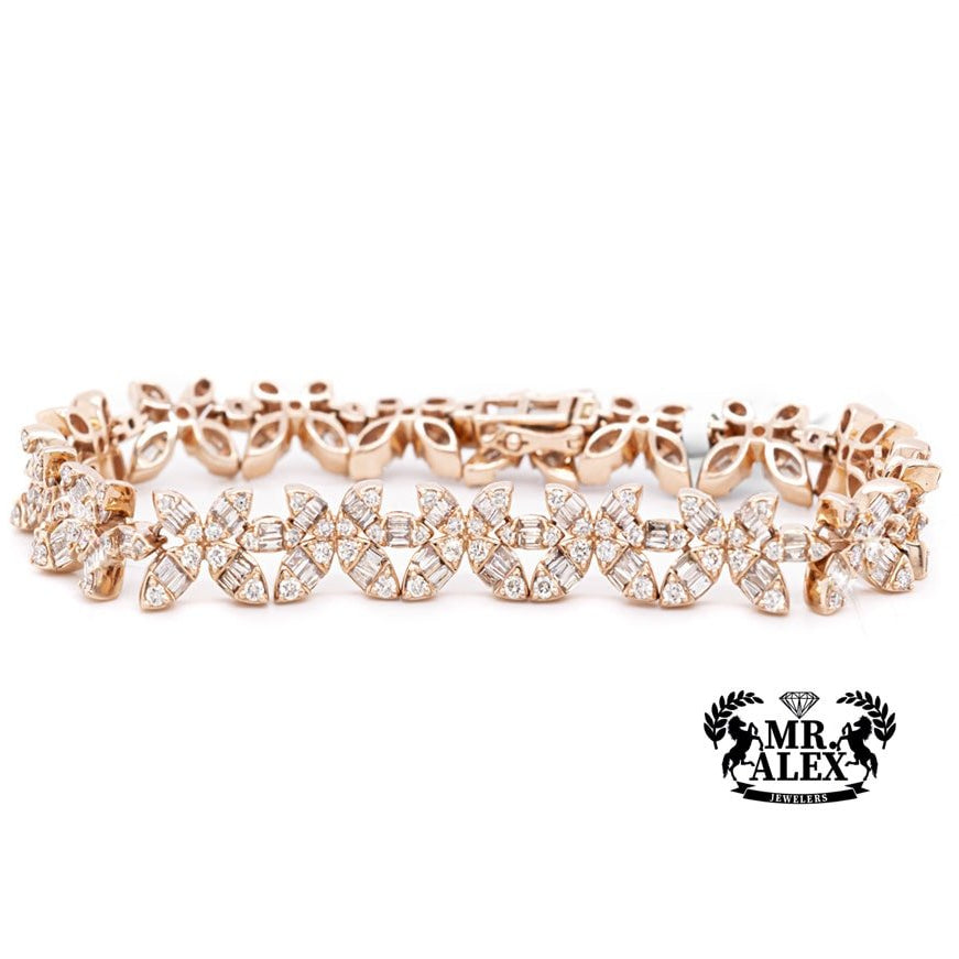 14k Butterfly Infinity Diamond Bracelet 4.85ct - Mr. Alex Jewelry