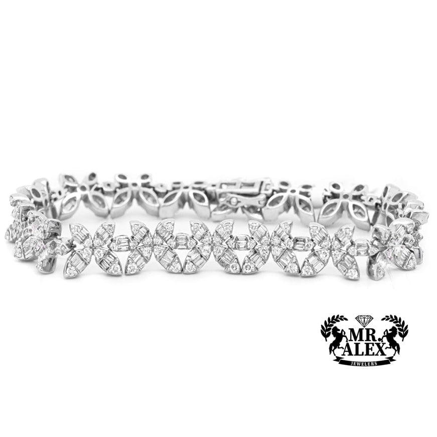 14k Butterfly Infinity Diamond Bracelet 4.85ct - Mr. Alex Jewelry