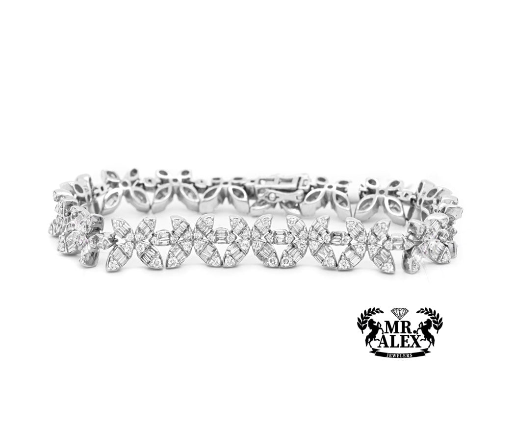 14k Butterfly Infinity Diamond Bracelet 4.85ct - Mr. Alex Jewelry
