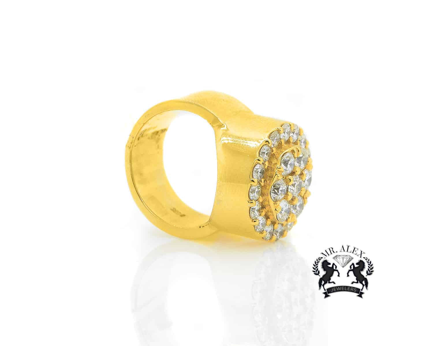 14K Circle Diamond Ring 3.50ct - Mr. Alex Jewelry