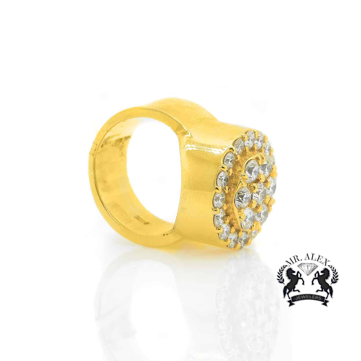 14K Circle Diamond Ring 3.50ct - Mr. Alex Jewelry