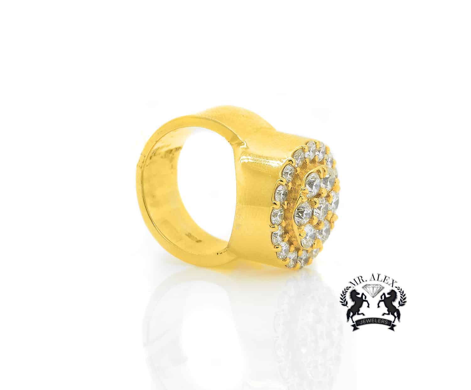 14K Circle Diamond Ring 3.50ct - Mr. Alex Jewelry