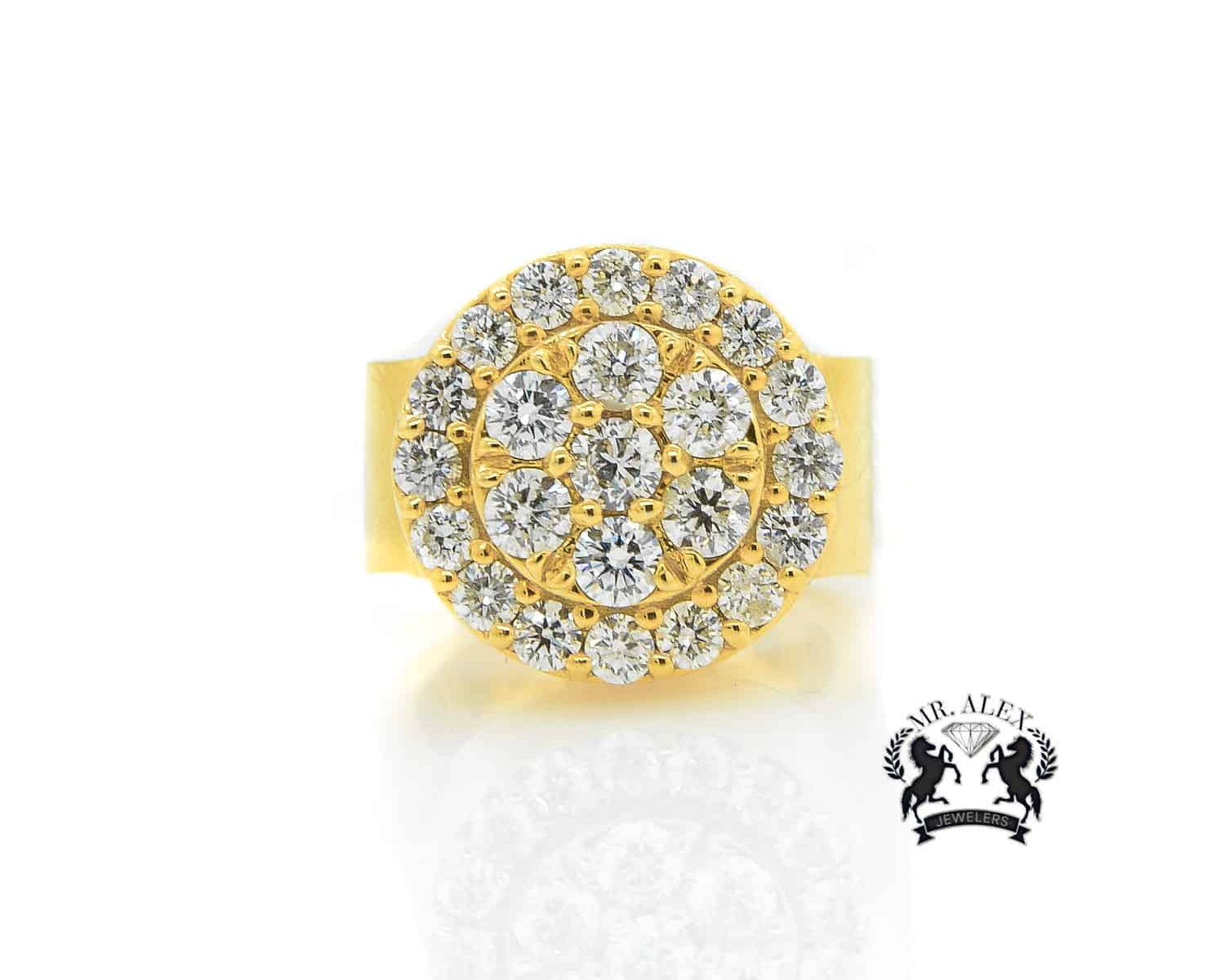 14K Circle Diamond Ring 3.50ct - Mr. Alex Jewelry