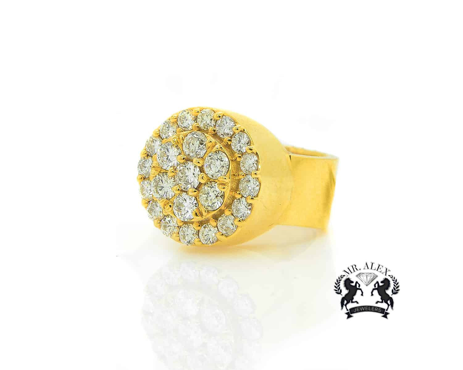 14K Circle Diamond Ring 3.50ct - Mr. Alex Jewelry