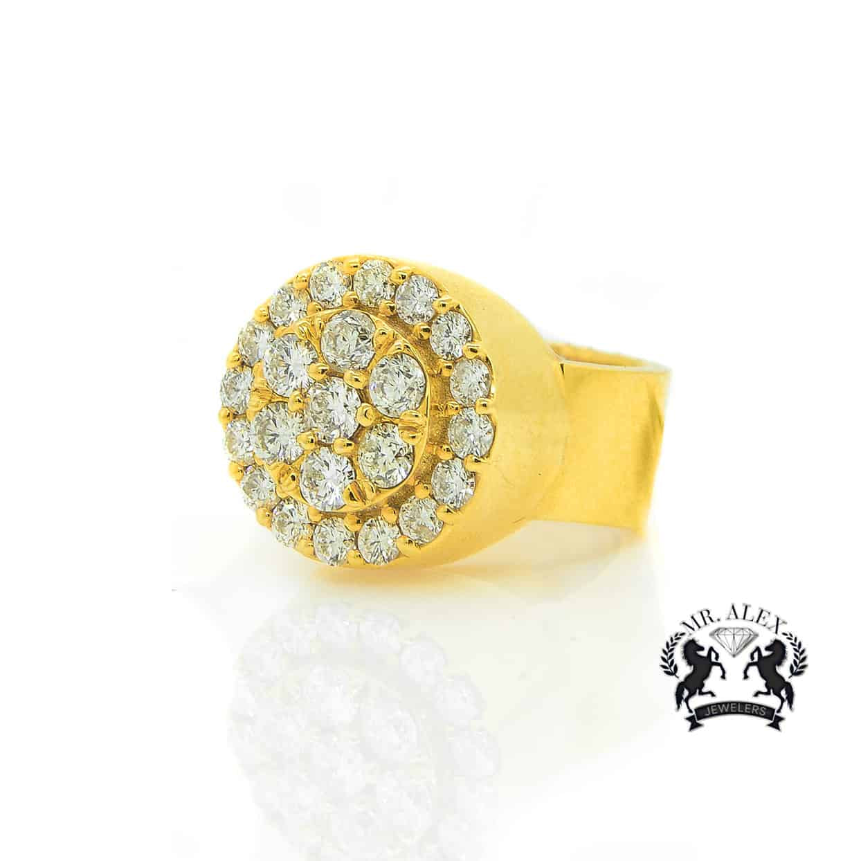 14K Circle Diamond Ring 3.50ct - Mr. Alex Jewelry