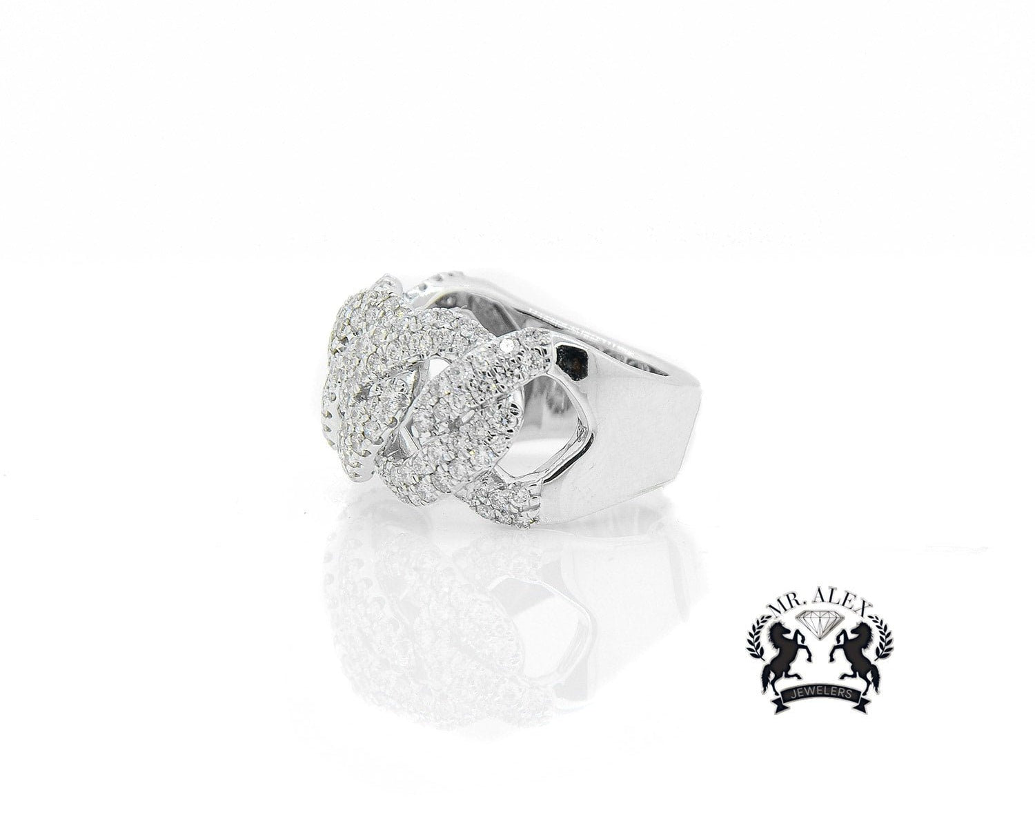 14K Cuban Diamond Ring 2.00ct - Mr. Alex Jewelry