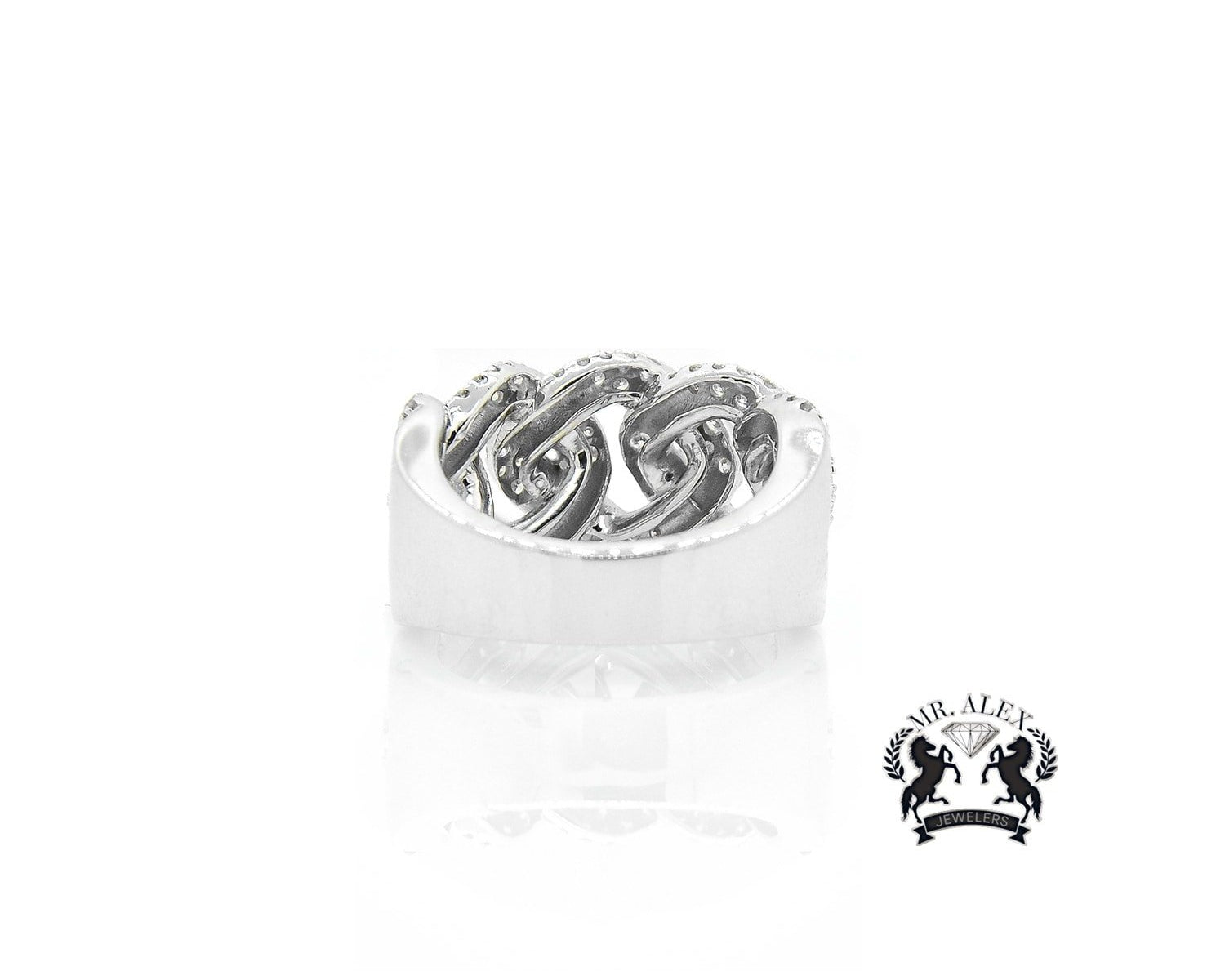 14K Cuban Diamond Ring 2.00ct - Mr. Alex Jewelry