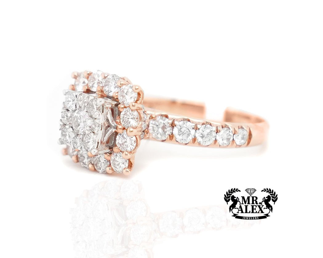 14k Cushion Cut Centerpiece Diamond Ring 2.00ct - Mr. Alex Jewelry