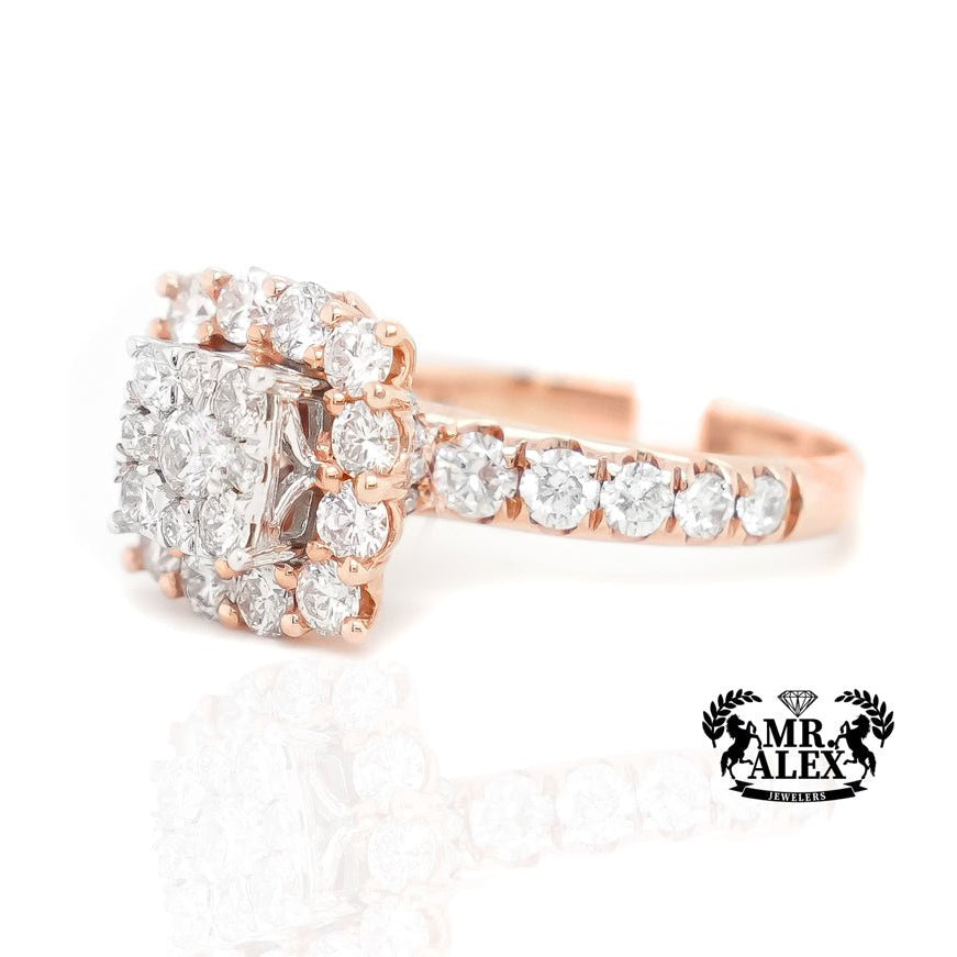 14k Cushion Cut Centerpiece Diamond Ring 2.00ct - Mr. Alex Jewelry